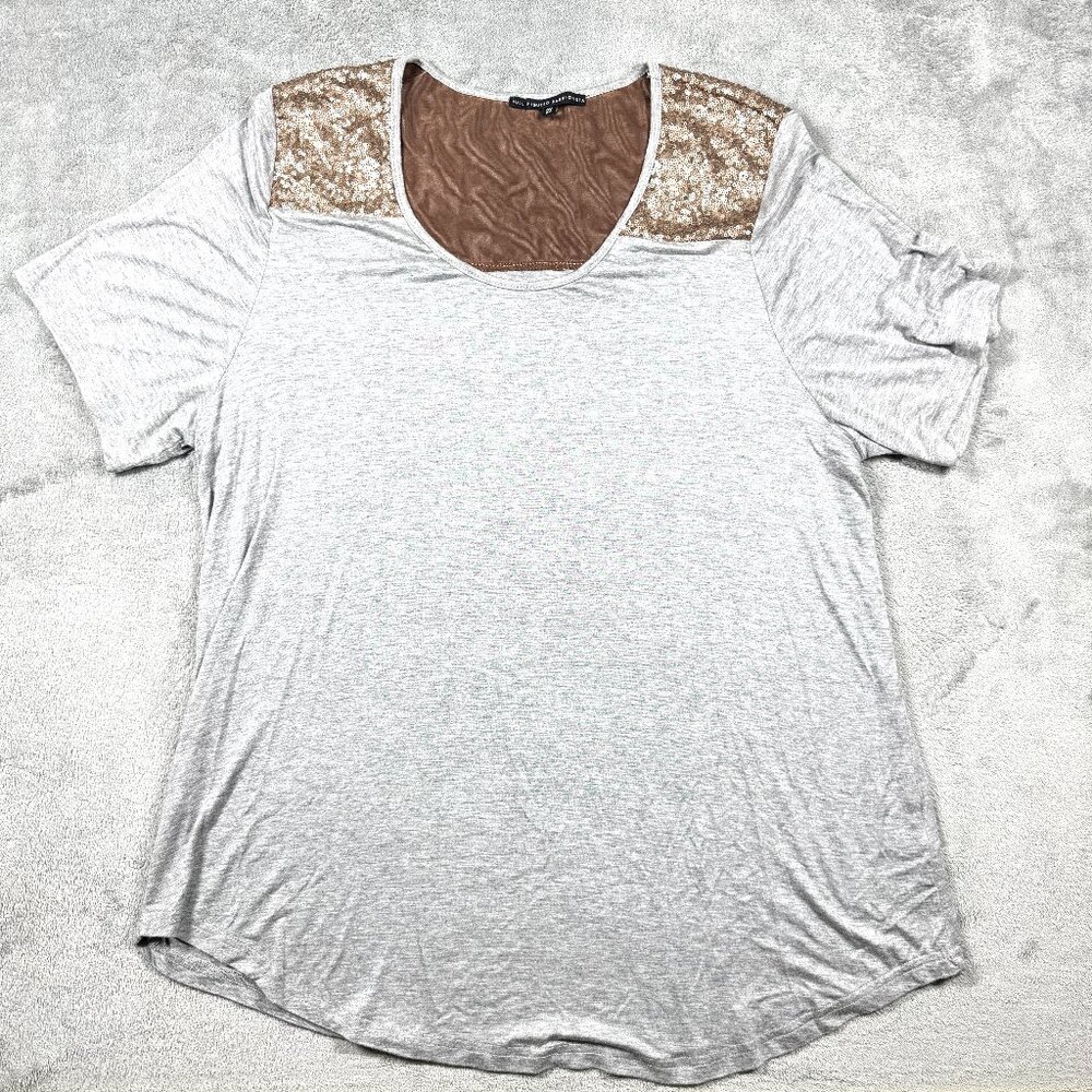 Glam Gold Sequin Tunic Women's 2XL‎ Party Holiday Sparkle